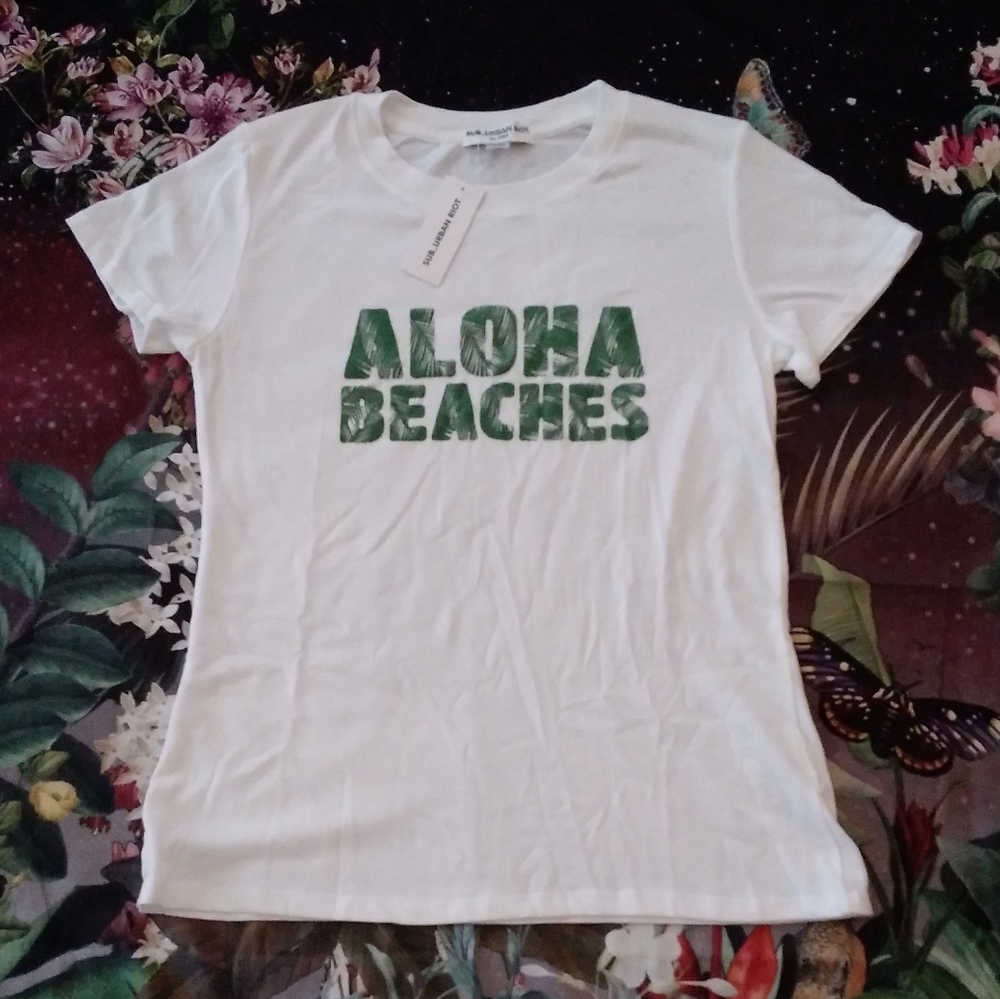 🌙NWT Sub_Urban Riot Aloha Beaches Tshirt - Picture 2 of 7